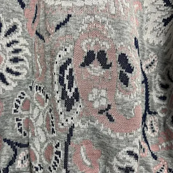 Vintage Mock turtleneck Floral Paisley Sweatshirt - Picture 2 of 6